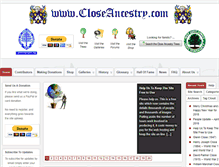 Tablet Screenshot of closeancestry.com